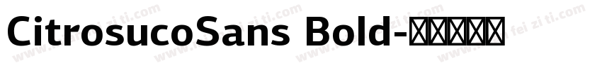CitrosucoSans Bold字体转换